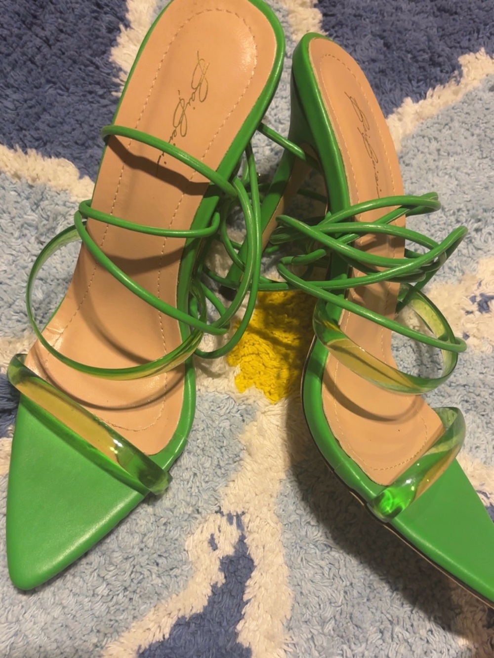 Women’s Green Strappy Heeled Sandals